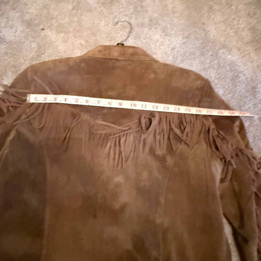 Denim&Co Woman's Washable Leather Fringe Jacket, size L Never Worn - Picture 14 of 16
